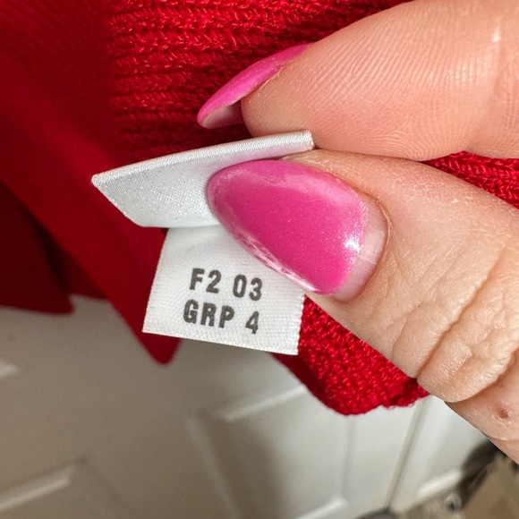 ST. JOHN collection vintage red santana knit blazer leather accents size 2 - Picture 7 of 9